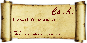 Csobai Alexandra névjegykártya